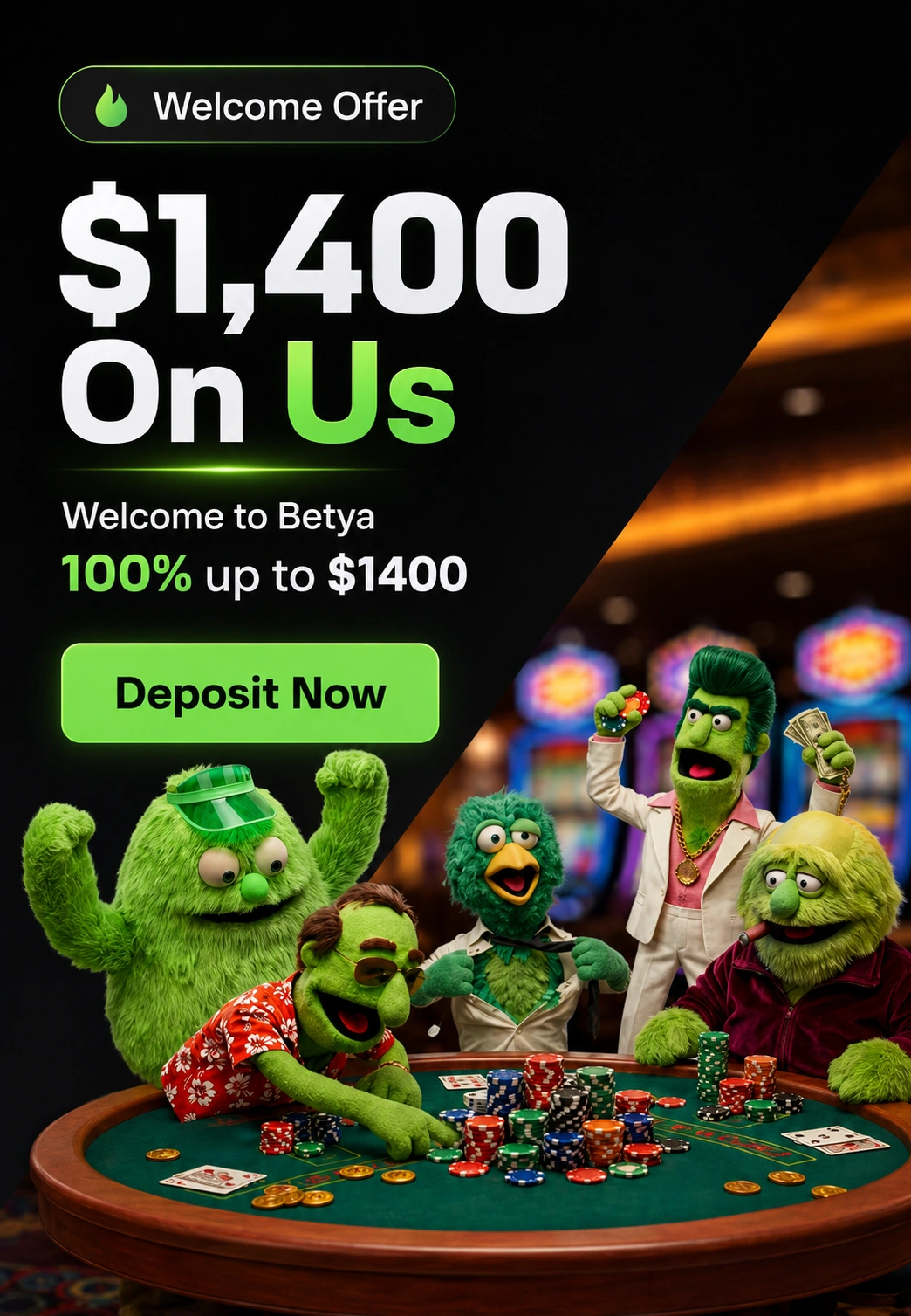 Betya Casino affiliate landing preview